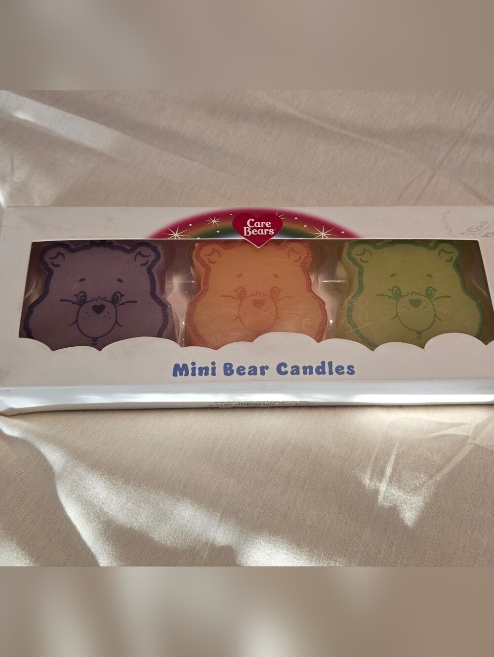 CARE BEARS Candle Set of 3 Vintage Retro 80s 90s - Birthday Decor NIB